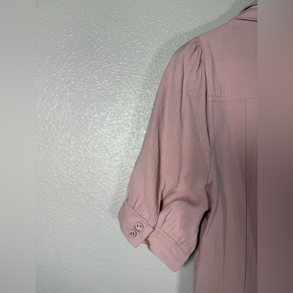 PAIGE mayslie shirt dress in blush size small D23 - Picture 10 of 11